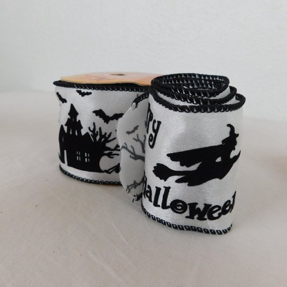 Lot Of 13+ Halloween Ribbon Various Lengths Widths Amounts Some Wired New Pieces - Picture 9 of 12